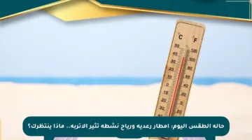 حالة الطقس اليوم: أمطار رعدية ورياح نشطة تثير الأتربة.. ماذا ينتظرك؟